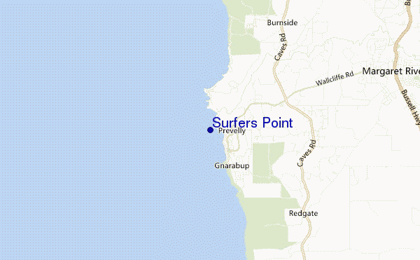 mappa di localizzazione di Surfers Point