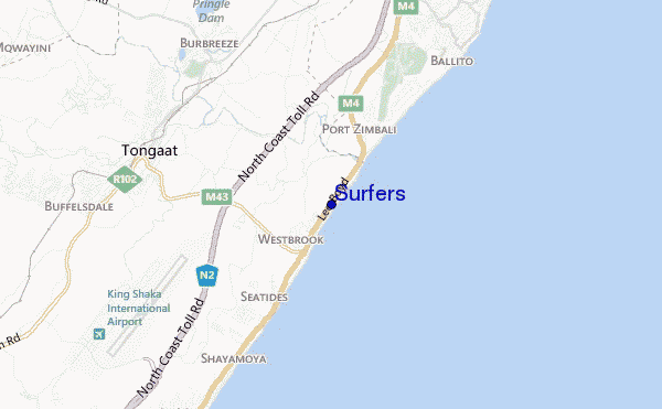 mappa di localizzazione di Surfers