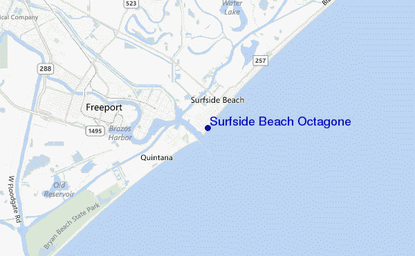mappa di localizzazione di Surfside Beach Octagone