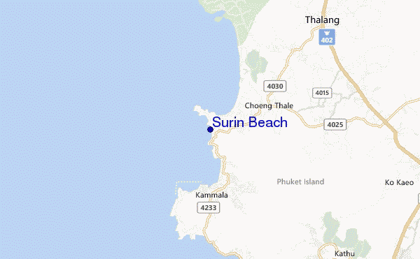 mappa di localizzazione di Surin Beach