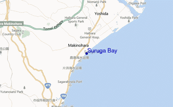 mappa di localizzazione di Suruga Bay