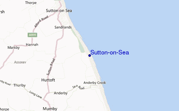 mappa di localizzazione di Sutton-on-Sea