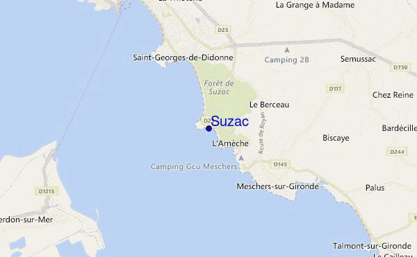 mappa di localizzazione di Suzac