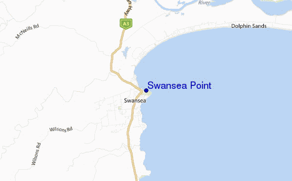 mappa di localizzazione di Swansea Point