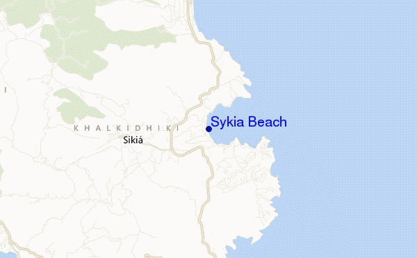 mappa di localizzazione di Sykia Beach