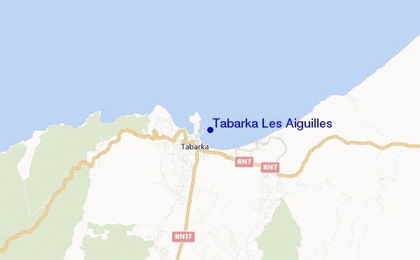 mappa di localizzazione di Tabarka Les Aiguilles
