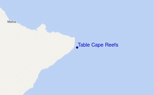 mappa di localizzazione di Table Cape Reefs