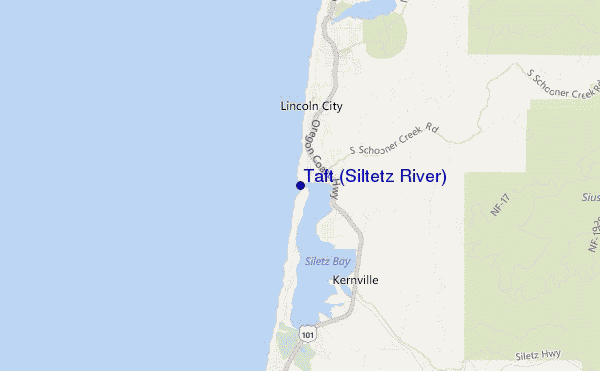 mappa di localizzazione di Taft (Siltetz River)