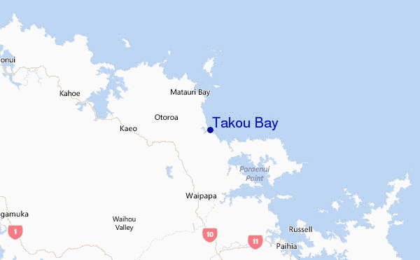 Takou Bay Location Map