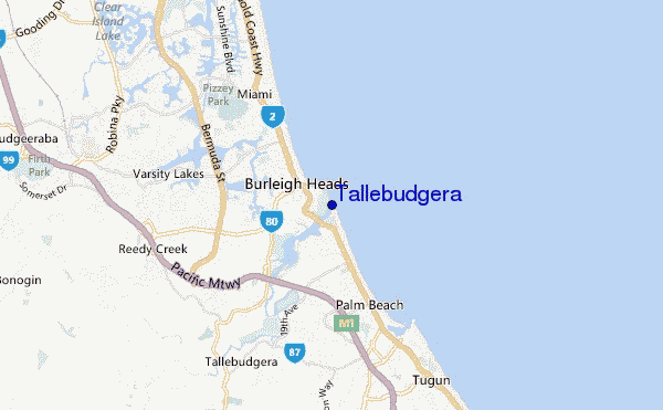 mappa di localizzazione di Tallebudgera