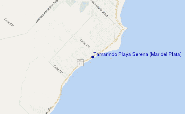 mappa di localizzazione di Tamarindo Playa Serena (Mar del Plata)