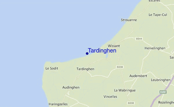 mappa di localizzazione di Tardinghen