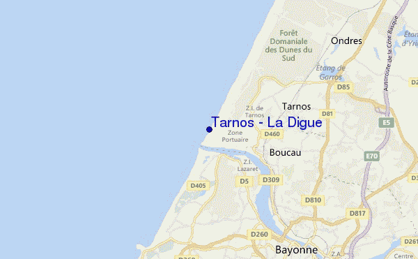 mappa di localizzazione di Tarnos - La Digue