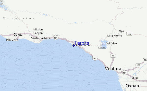 Tarpits Location Map