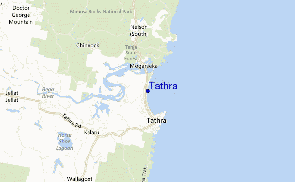 mappa di localizzazione di Tathra
