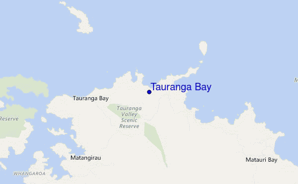 mappa di localizzazione di Tauranga Bay