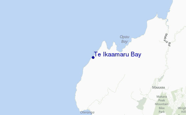 mappa di localizzazione di Te Ikaamaru Bay