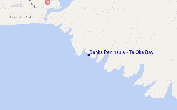 mappa di localizzazione di Banks Peninsula - Te Oka Bay