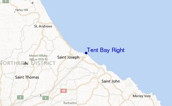 mappa di localizzazione di Tent Bay Right