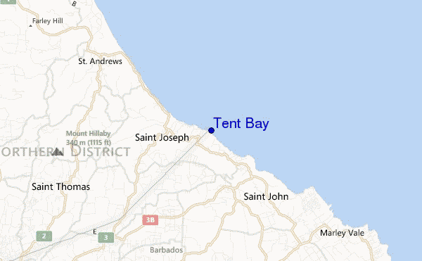 mappa di localizzazione di Tent Bay