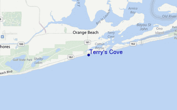 mappa di localizzazione di Terry s Cove