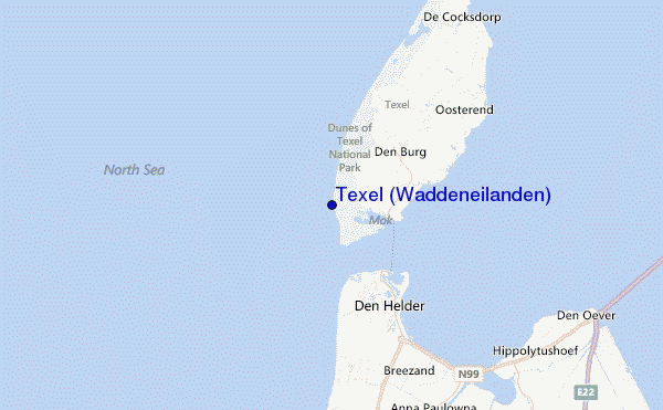 Texel (Waddeneilanden) Location Map