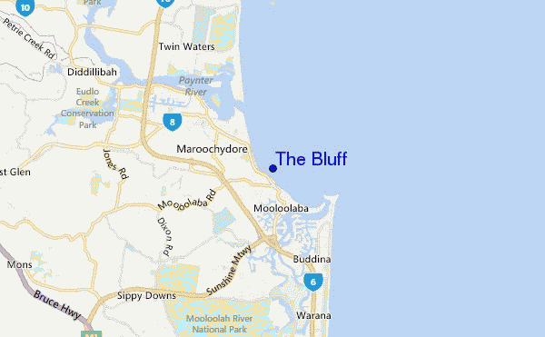 mappa di localizzazione di The Bluff
