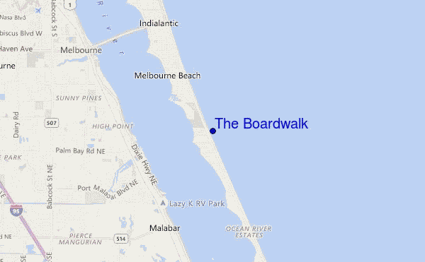 mappa di localizzazione di The Boardwalk