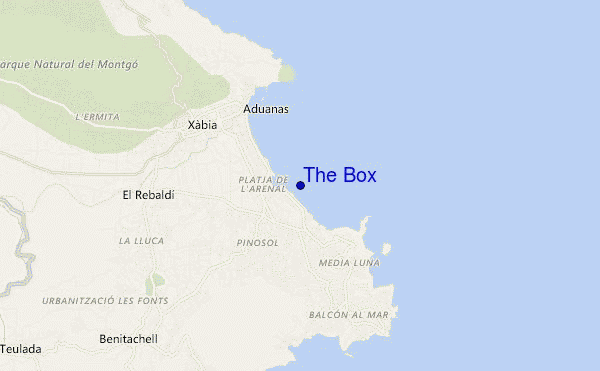 mappa di localizzazione di The Box