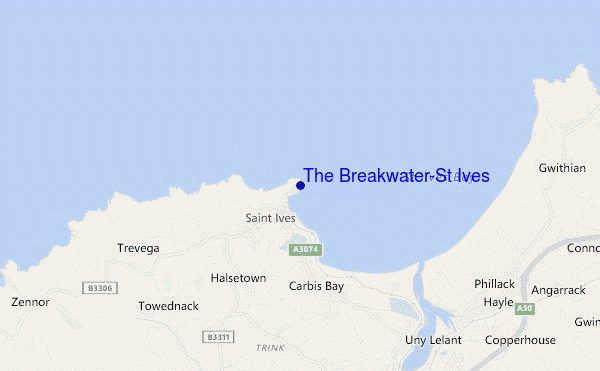 mappa di localizzazione di The Breakwater-St Ives