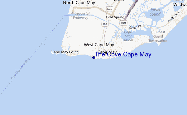 mappa di localizzazione di The Cove Cape May