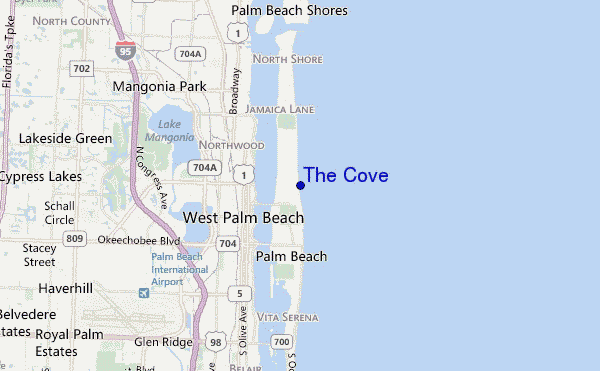 mappa di localizzazione di The Cove