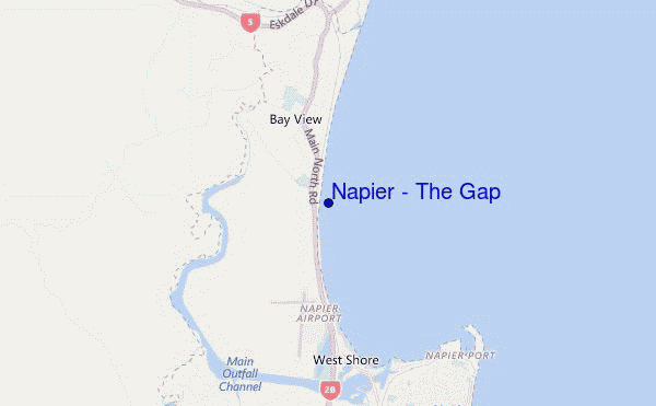 mappa di localizzazione di Napier - The Gap