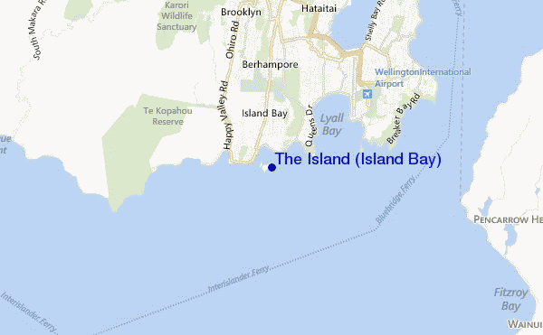 mappa di localizzazione di The Island (Island Bay)
