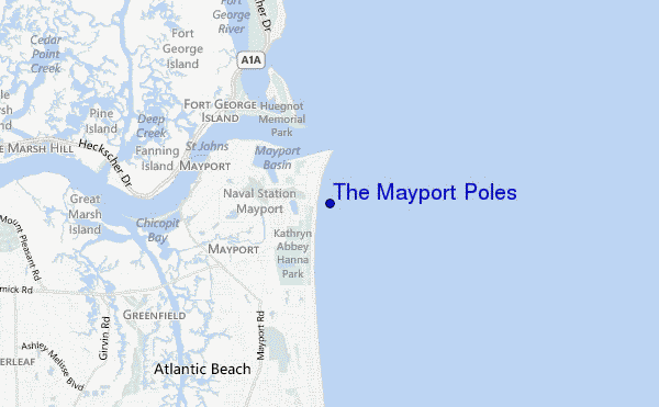mappa di localizzazione di The Mayport Poles