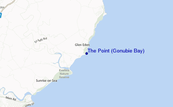 mappa di localizzazione di The Point (Gonubie Bay)