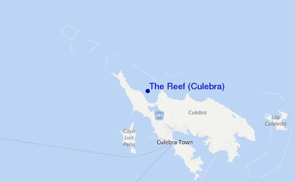 mappa di localizzazione di The Reef (Culebra)