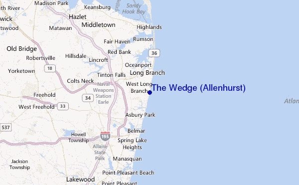 The Wedge (Allenhurst) Location Map