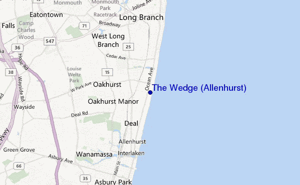 mappa di localizzazione di The Wedge (Allenhurst)