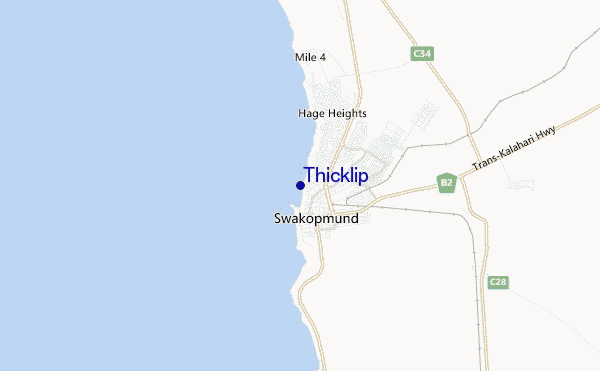 mappa di localizzazione di Thicklip