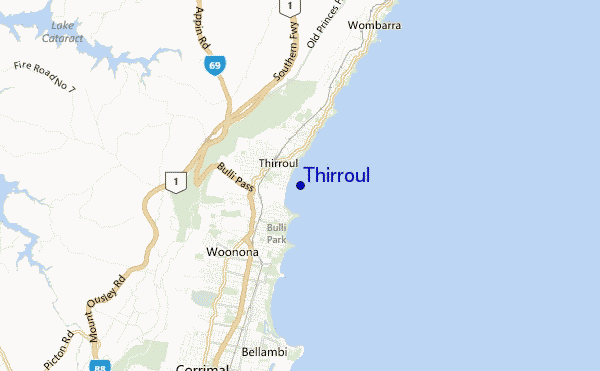 mappa di localizzazione di Thirroul