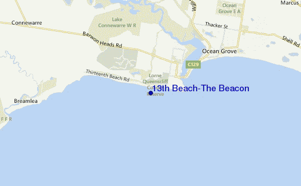 mappa di localizzazione di 13th Beach-The Beacon