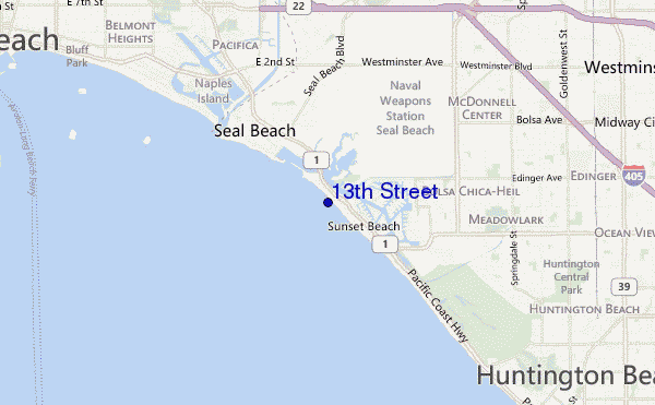 mappa di localizzazione di 13th Street