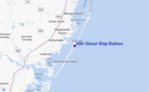 30th Street/Ship Bottom Location Map