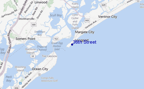 mappa di localizzazione di 36th Street