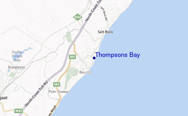 mappa di localizzazione di Thompsons Bay