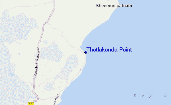 mappa di localizzazione di Thotlakonda Point
