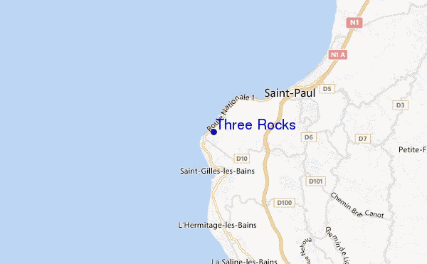 mappa di localizzazione di Three Rocks