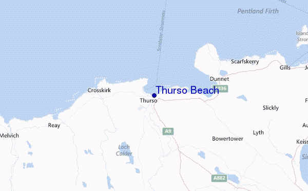 Thurso Beach Location Map