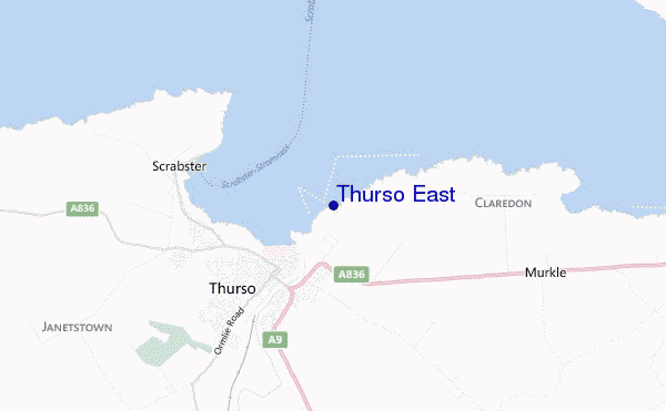 mappa di localizzazione di Thurso East